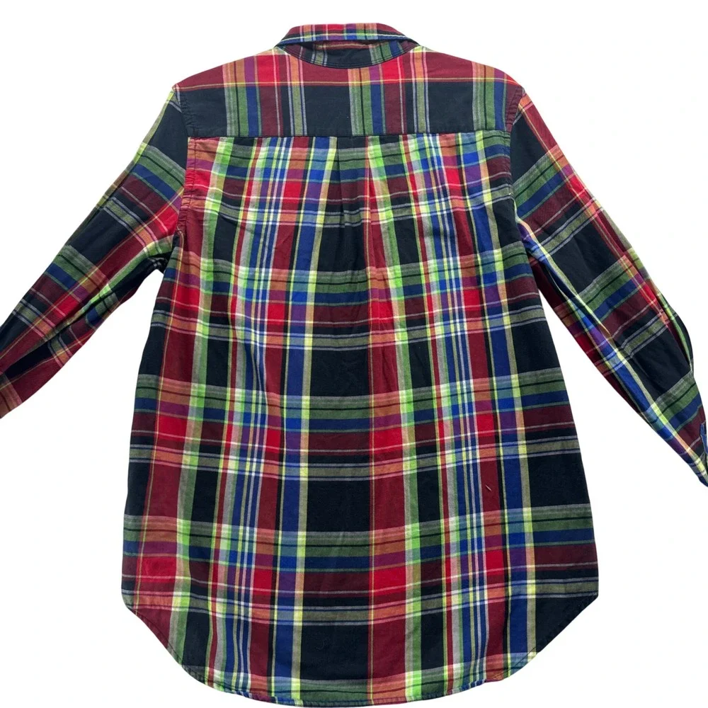 Ralph Lauren Boys XL Red Plaid Button Down Shirt Pony Logo Cotton Preppy Classic